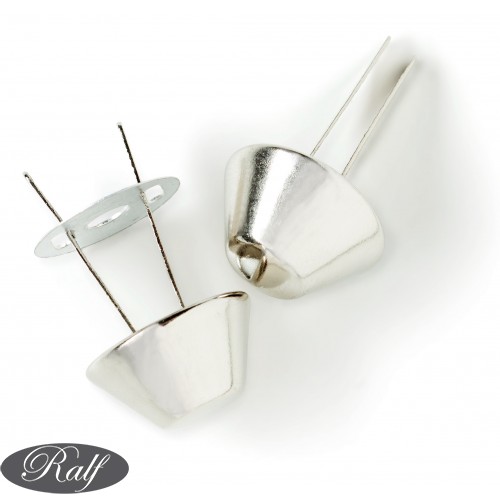 Picioruse de baza pentru genti, 15 mm, argintii - Prym 615900